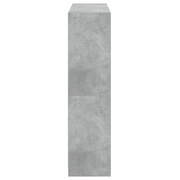 vidaXL bogreol med låger 136x37x142 cm konstrueret træ betongrå