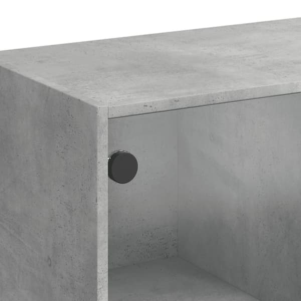 vidaXL bogreol med låger 136x37x142 cm konstrueret træ betongrå
