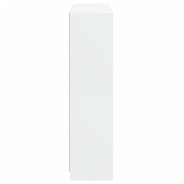 vidaXL bogreol med låger 136x37x142 cm konstrueret træ hvid