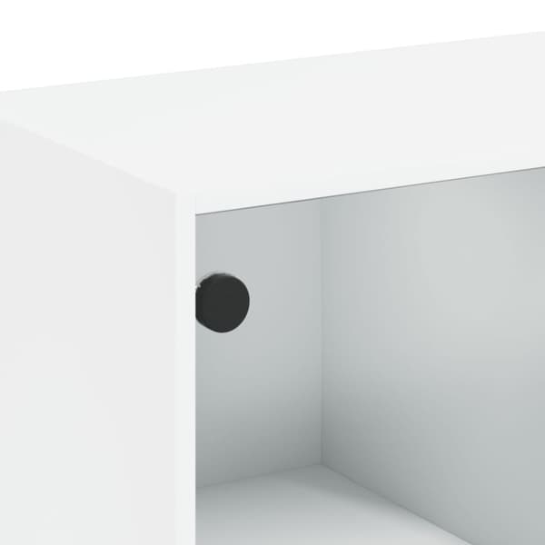 vidaXL bogreol med låger 136x37x142 cm konstrueret træ hvid