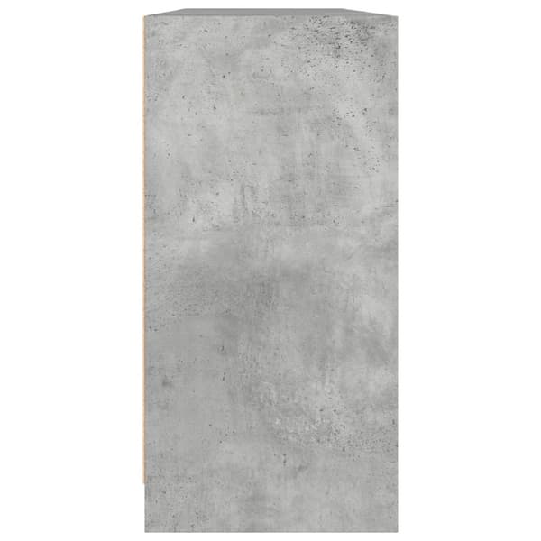 vidaXL bogreol med låger 204x37x75 cm konstrueret træ betongrå