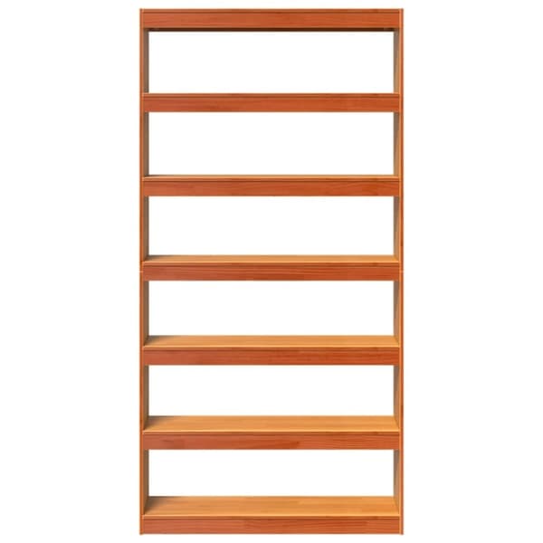 vidaXL bogreol/rumdeler 100x30x199,5 cm massivt fyrretræ