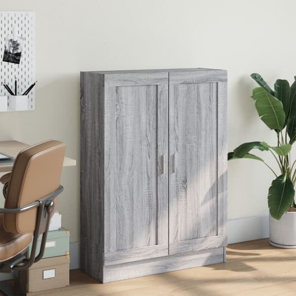 vidaXL Bokskåp grå sonoma 82,5x30,5x115 cm konstruerat trä