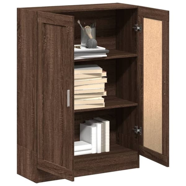 vidaXL bogskab 82,5x30,5x115 cm konstrueret træ brun egetræsfarve
