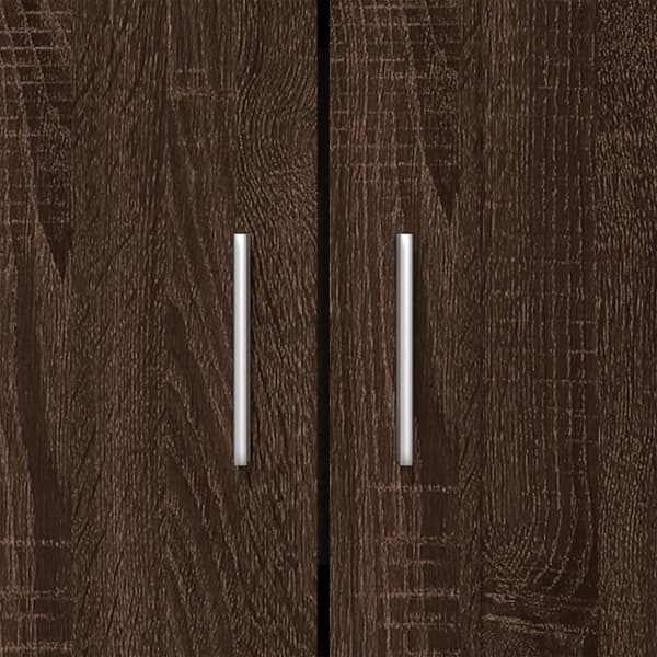 vidaXL bogskab 82,5x30,5x115 cm konstrueret træ brun egetræsfarve