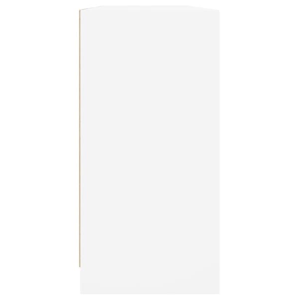 vidaXL bogreol med låger 204x37x75 cm konstrueret træ hvid