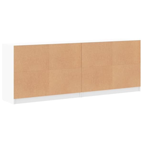 vidaXL bogreol med låger 204x37x75 cm konstrueret træ hvid