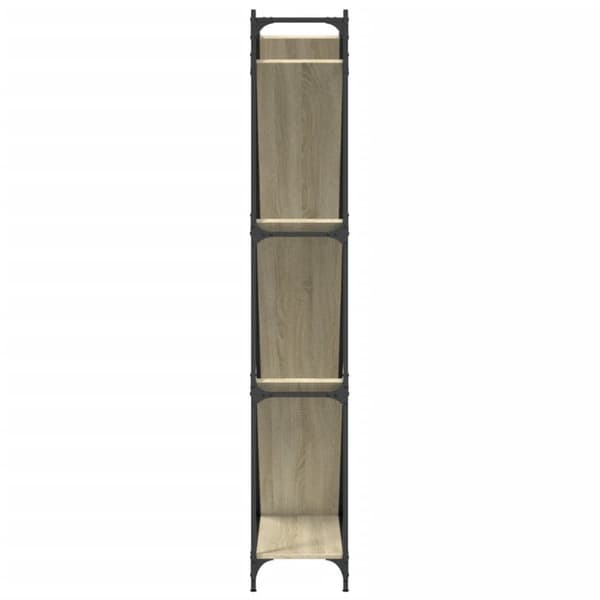 vidaXL bogreol 79x30x180 cm konstrueret træ og metal sonoma-eg