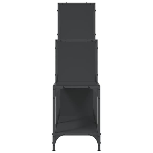 vidaXL bogreol 92x30x102 cm konstrueret træ og metal sort