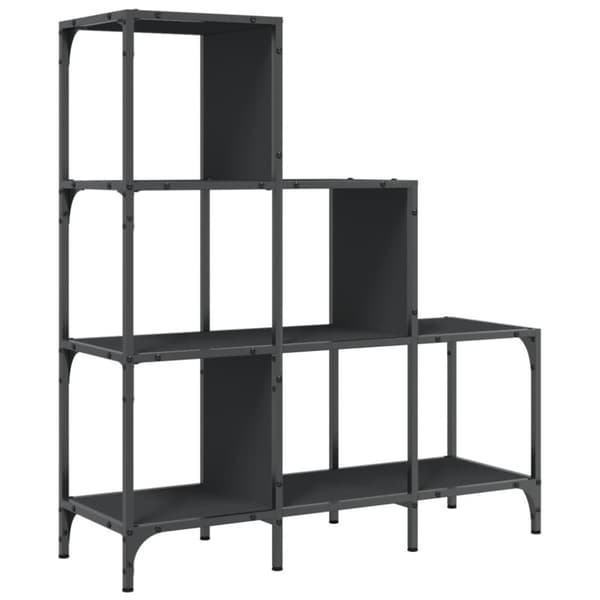 vidaXL bogreol 92x30x102 cm konstrueret træ og metal sort