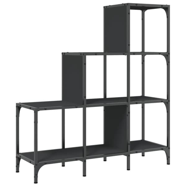 vidaXL bogreol 92x30x102 cm konstrueret træ og metal sort