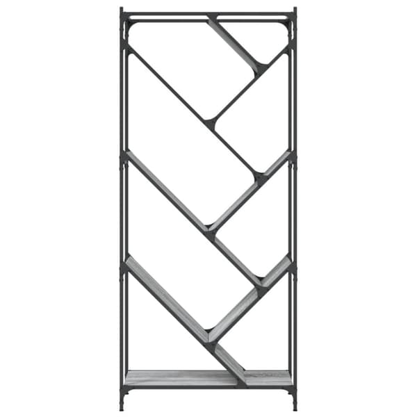 vidaXL bogreol 79x30x180 cm konstrueret træ grå sonoma-eg