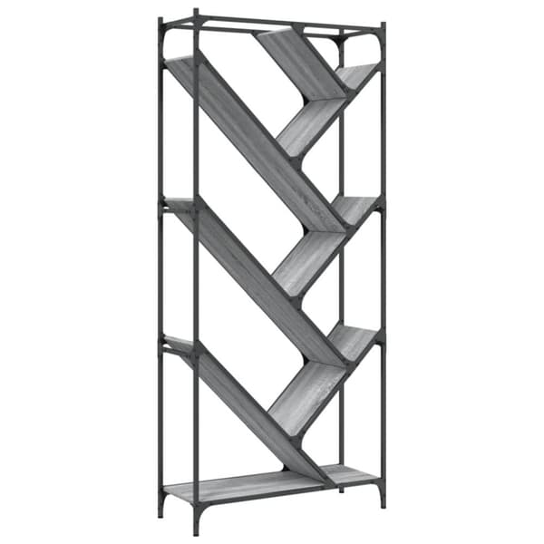 vidaXL bogreol 79x30x180 cm konstrueret træ grå sonoma-eg