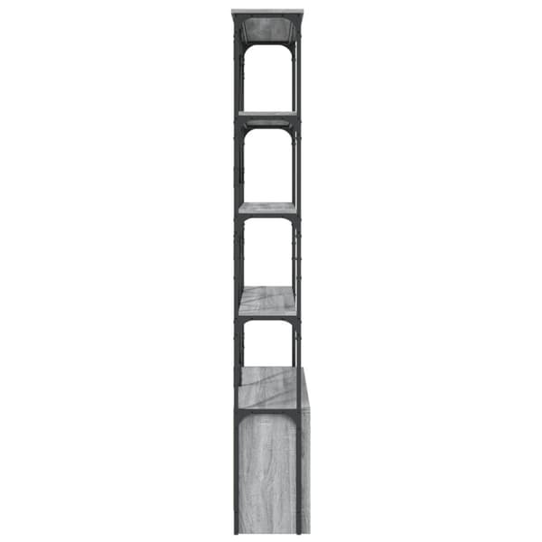 vidaXL bogreol 100x26x180 cm konstrueret træ og metal grå sonoma-eg
