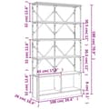 Miniatyrbillede 9 af 11: vidaXL bogreol 100x26x180 cm konstrueret træ og metal grå sonoma-eg