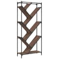 Miniatyrbillede 6 af 11: vidaXL bogreol 79x30x180 cm konstrueret træ og metal brunt eg