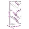 Miniatyrbillede 9 af 11: vidaXL bogreol 79x30x180 cm konstrueret træ og metal brunt eg