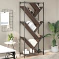Miniatyrbillede 11 af 11: vidaXL bogreol 79x30x180 cm konstrueret træ og metal brunt eg