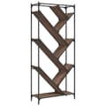 Miniatyrbillede 1 af 11: vidaXL bogreol 79x30x180 cm konstrueret træ og metal brunt eg