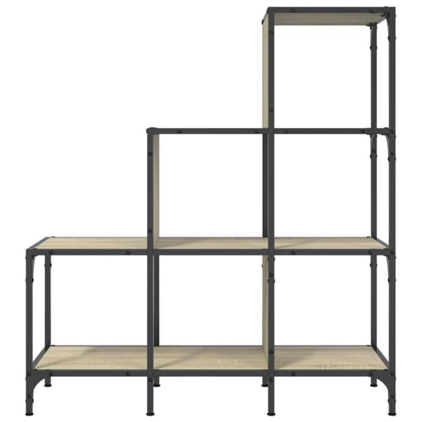 vidaXL bogreol 92x30x102 cm konstrueret træ og metal sonoma-eg