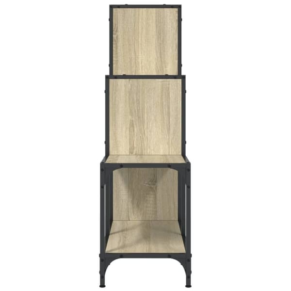 vidaXL bogreol 92x30x102 cm konstrueret træ og metal sonoma-eg