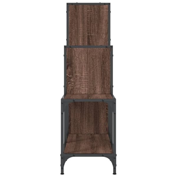 vidaXL bogreol 92x30x102 cm konstrueret træ og metal brunt eg
