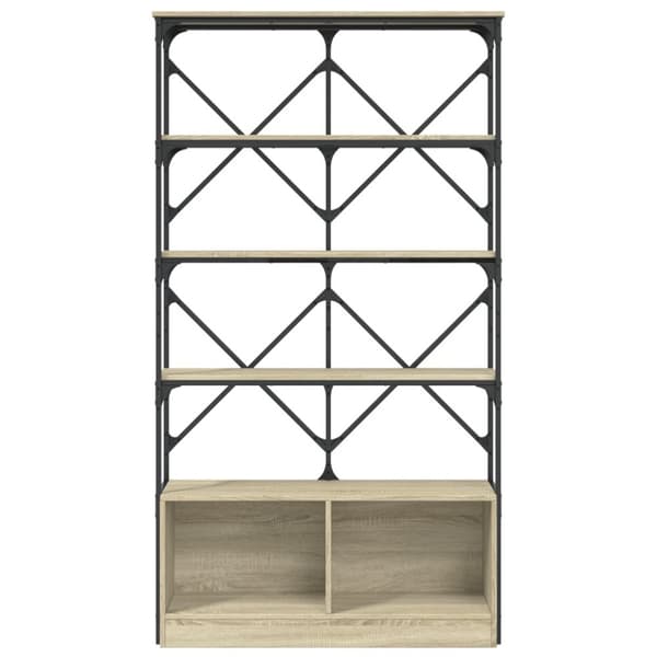 vidaXL bogreol 100x26x180 cm konstrueret træ sonoma-eg