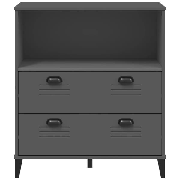 vidaXL Bokhylla VIKEN antracitgrå 80x40x90 cm konstruerat trä