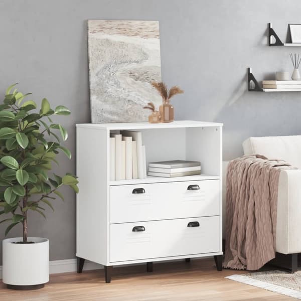 vidaXL Bokhylla VIKEN vit 80x40x90 cm konstruerat trä