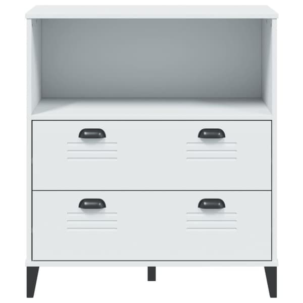 vidaXL bogskab VIKEN 80x40x90 cm konstrueret træ hvid