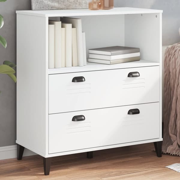vidaXL bogskab VIKEN 80x40x90 cm konstrueret træ hvid