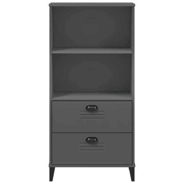 vidaXL bogskab VIKEN 60x35x123 cm konstrueret træ antracitgrå