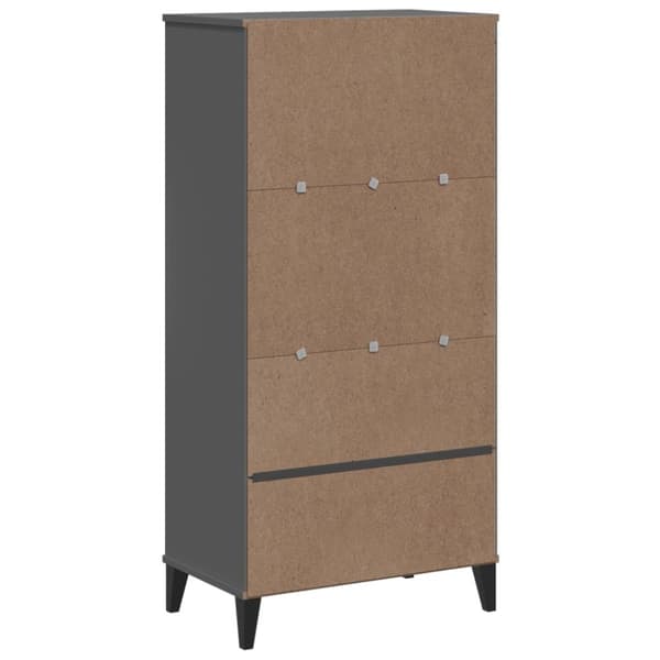 vidaXL bogskab VIKEN 60x35x123 cm konstrueret træ antracitgrå