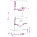 Miniatyrbillede 9 af 11: vidaXL bogskab VIKEN 60x35x123 cm konstrueret træ antracitgrå