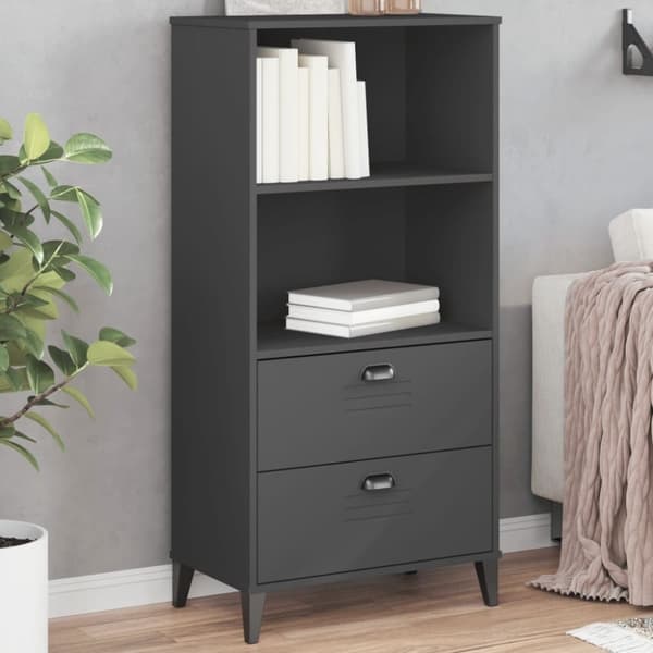 vidaXL bogskab VIKEN 60x35x123 cm konstrueret træ antracitgrå