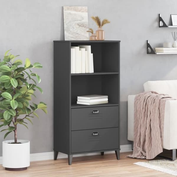 vidaXL bogskab VIKEN 60x35x123 cm konstrueret træ antracitgrå