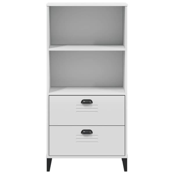 vidaXL Bokhylla VIGO vit 60x35x123 cm konstruerat trä