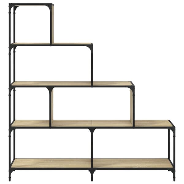 vidaXL Bokhylla 4 hyllplan sonoma-ek 139x33,5x149cm konstruerat trä