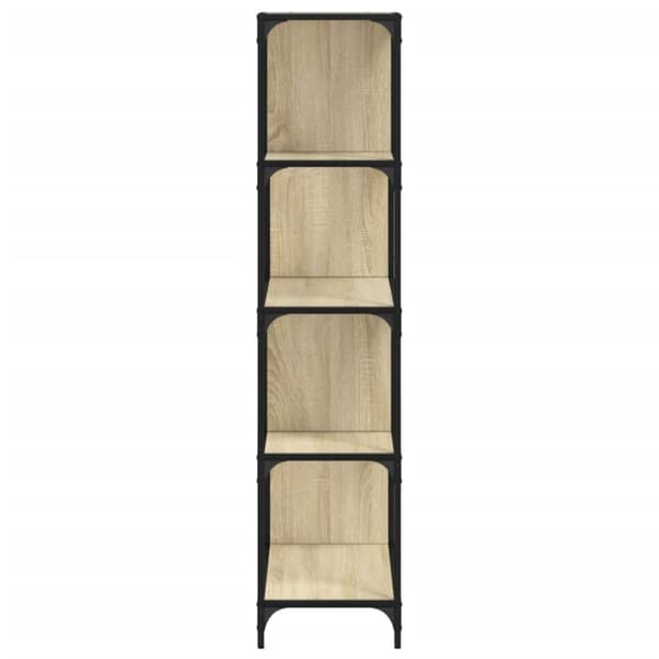vidaXL Bokhylla 4 hyllplan sonoma-ek 139x33,5x149cm konstruerat trä
