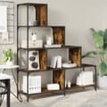 Miniatyrbillede 2 af 11: vidaXL bogreol 139x33,5x149 cm 4 trin konstrueret træ røget eg