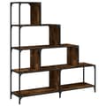 Miniatyrbillede 1 af 11: vidaXL bogreol 139x33,5x149 cm 4 trin konstrueret træ røget eg