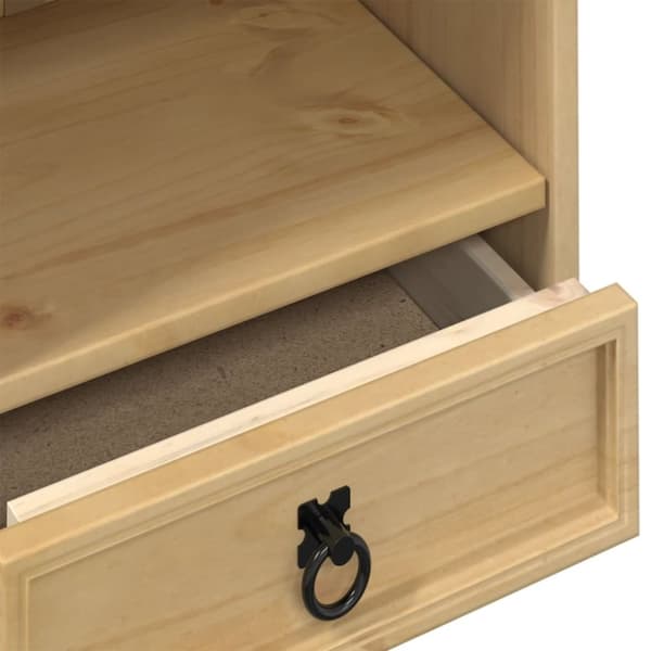 vidaXL CD-hylle Corona 40x30x110 cm heltre furu