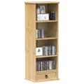 Miniatyrbilde 10 av 10: vidaXL CD-hylle Corona 40x30x110 cm heltre furu