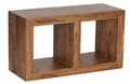 Miniatyrbillede 8 af 8: Rootz stående hylde - Sidebord - Lille sofabord - Solid Sheesham træ - Håndlavet - Unik korn - 2 hylder - Attraktivt design - 88cm x 50cm x 35cm