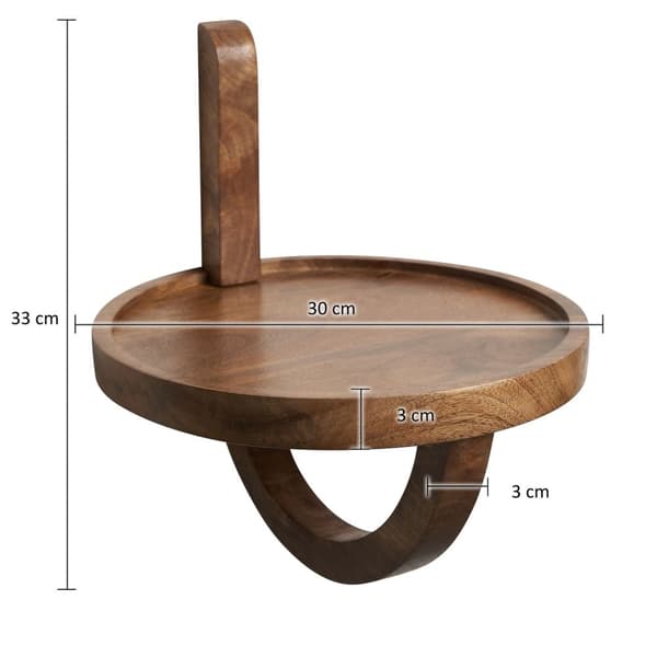 Rootz Modern Design -seinähylly - Kelluva hylly - Käsintehty - Luonnonpuun syy - Säilytystila kasveille ja sisustukselle - 30cm x 33cm x 30cm