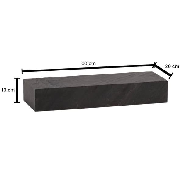 Rootz Modern Seinähylly - Kelluva hylly - Antrasiittisisustus - Leveä säilytystila - Käsintehty - 60cm x 10cm x 20cm