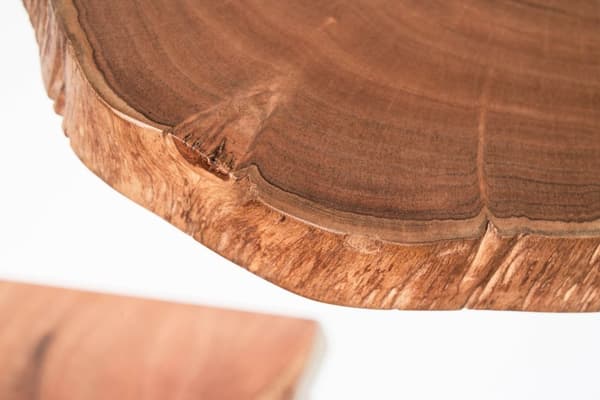 Rootz Natural Edge Vägghyllor Set - Flytande hyllor - Massivt akaciaträ - Handgjord - Unik design - Tre förvaringsutrymmen - Varm ljusbrun - 49,5 cm x