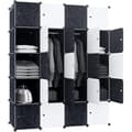 Miniatyrbild 3 av 3: DIY Hyllsystem Plast Garderob Plug-in Hylla Garderob Skohylla lådor, 20 lådor med dörr