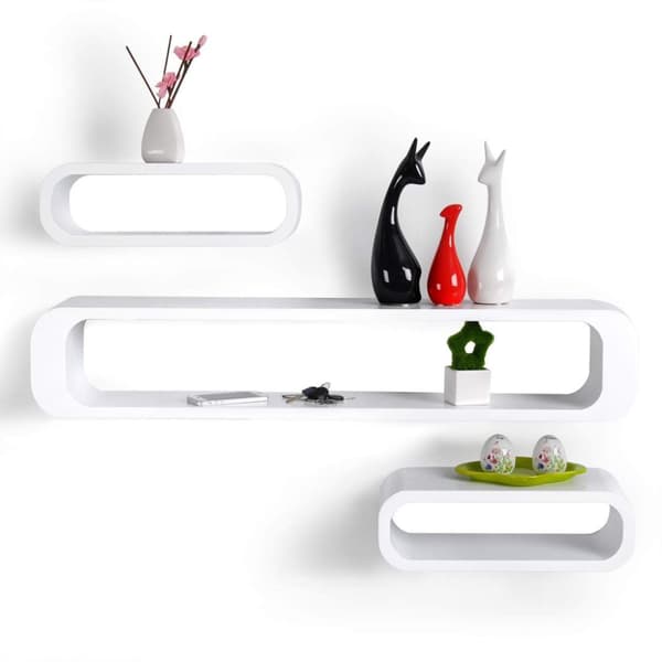 Rootz Vägghyllset - Flytande hyllor - Displayhyllor - Slitstark MDF-konstruktion - Mångsidig och snygg - Enkel installation - Stor: 95x17,5x16cm, Lite