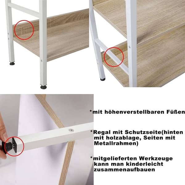 Rootz Modern High Hylde Bogreol - Displayhylde - Opbevaringsenhed - Holdbart og attraktivt design - Nem vedligeholdelse - Stabil og robust - 60 cm x 2